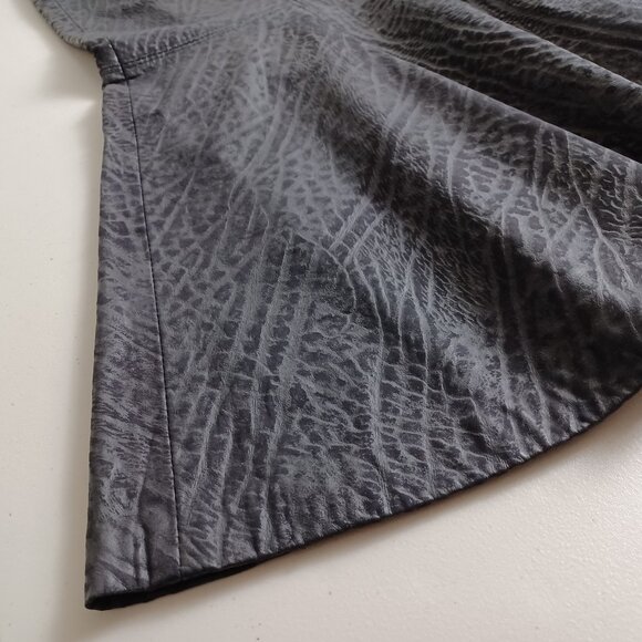 Marquis Vintage Leather Animal Pattern Maxi Skirt - Picture 8 of 16